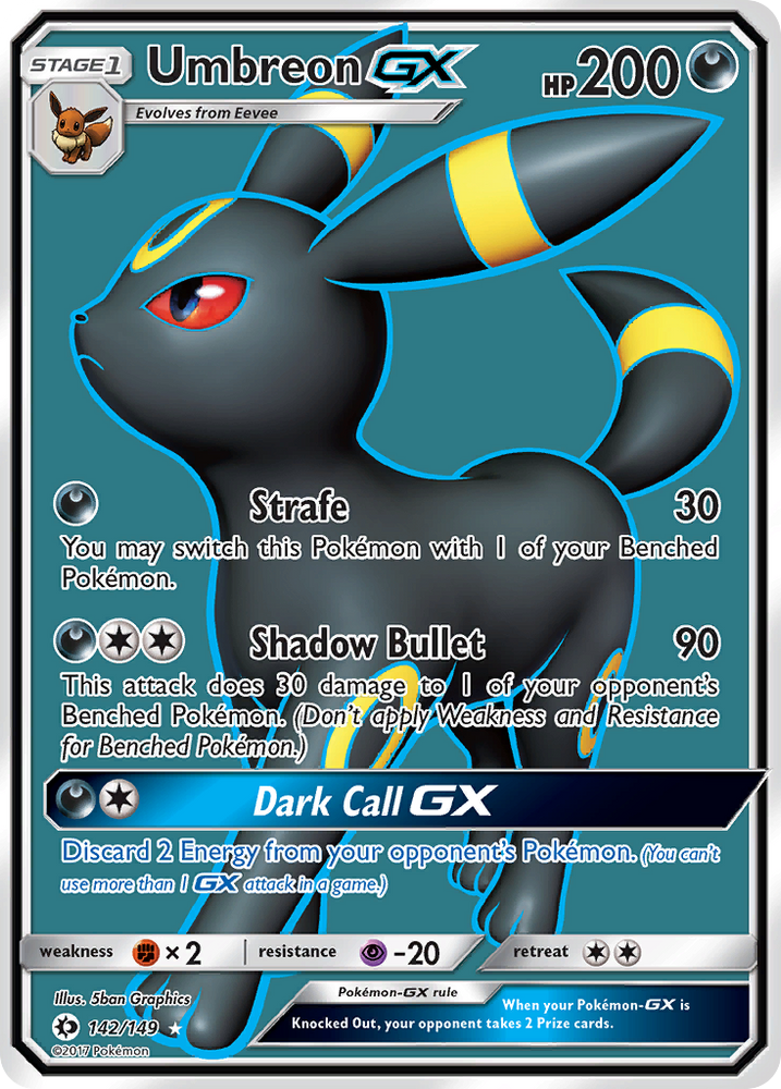 Pokemon | Umbreon GX (142/149) [Sun & Moon: Base Set] | The Nerd Merchant