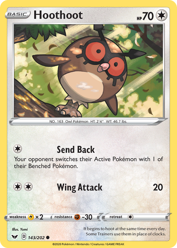 Pokemon | Hoothoot (143/202) [Sword & Shield: Base Set] | The Nerd Merchant