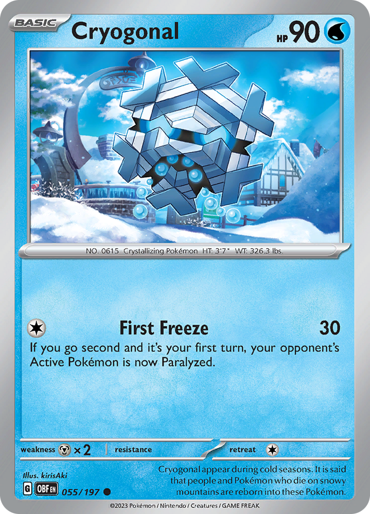 Pokemon | Cryogonal (055/197) [Scarlet & Violet: Obsidian Flames] | The Nerd Merchant
