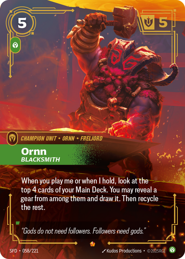 Ornn, Blacksmith (Foil) - Spiritforged #58