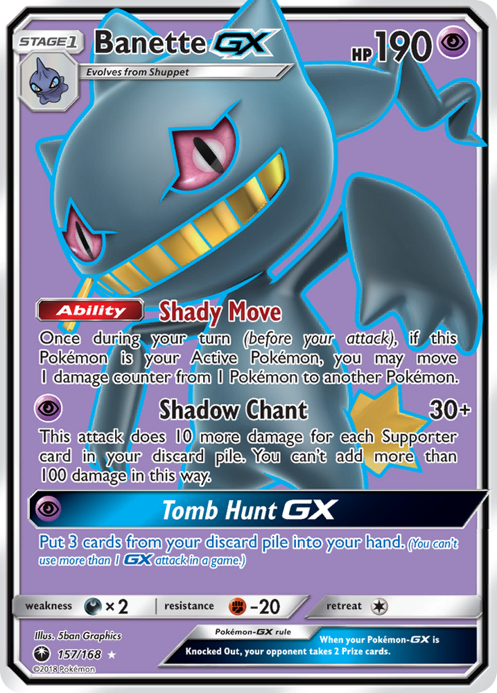 Pokemon | Banette GX (157/168) [Sun & Moon: Celestial Storm] | The Nerd Merchant