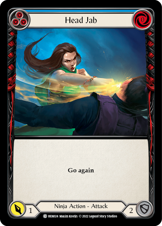 Flesh and Blood TCG | Head Jab (Blue) [BEN024] (Outsiders Benji Blitz Deck) | The Nerd Merchant