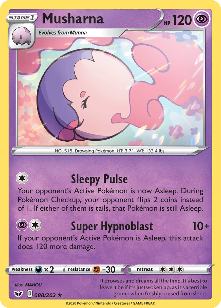 Pokemon | Musharna (088/202) [Sword & Shield: Base Set] | The Nerd Merchant