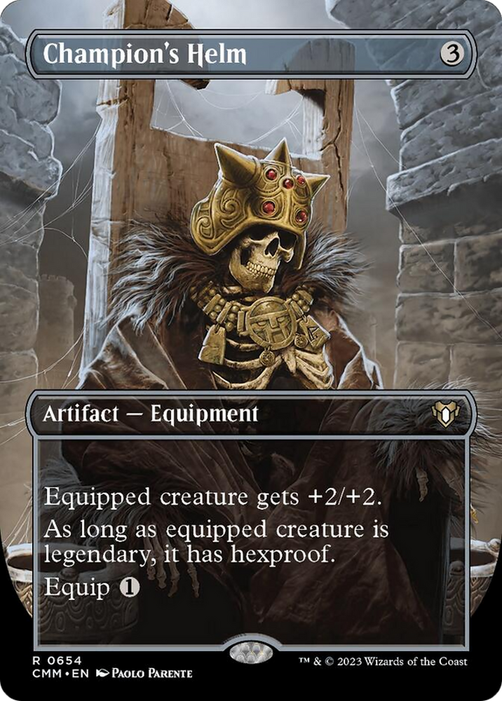Magic | Champion's Helm (Borderless Alternate Art) [Commander Masters] | The Nerd Merchant