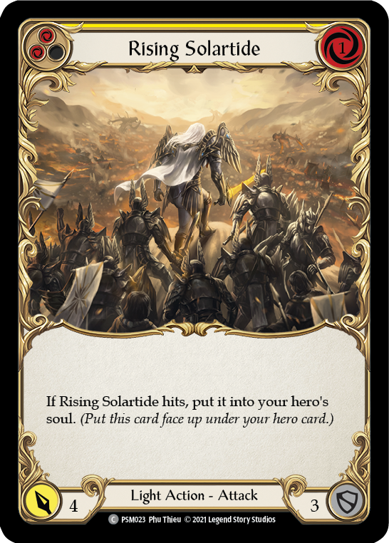 Flesh and Blood TCG | Rising Solartide (Yellow) [PSM023] (Monarch Prism Blitz Deck) | The Nerd Merchant