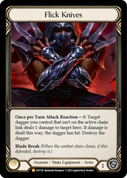 Flesh and Blood TCG | Flick Knives [OUT139] (Outsiders)  Rainbow Foil | The Nerd Merchant