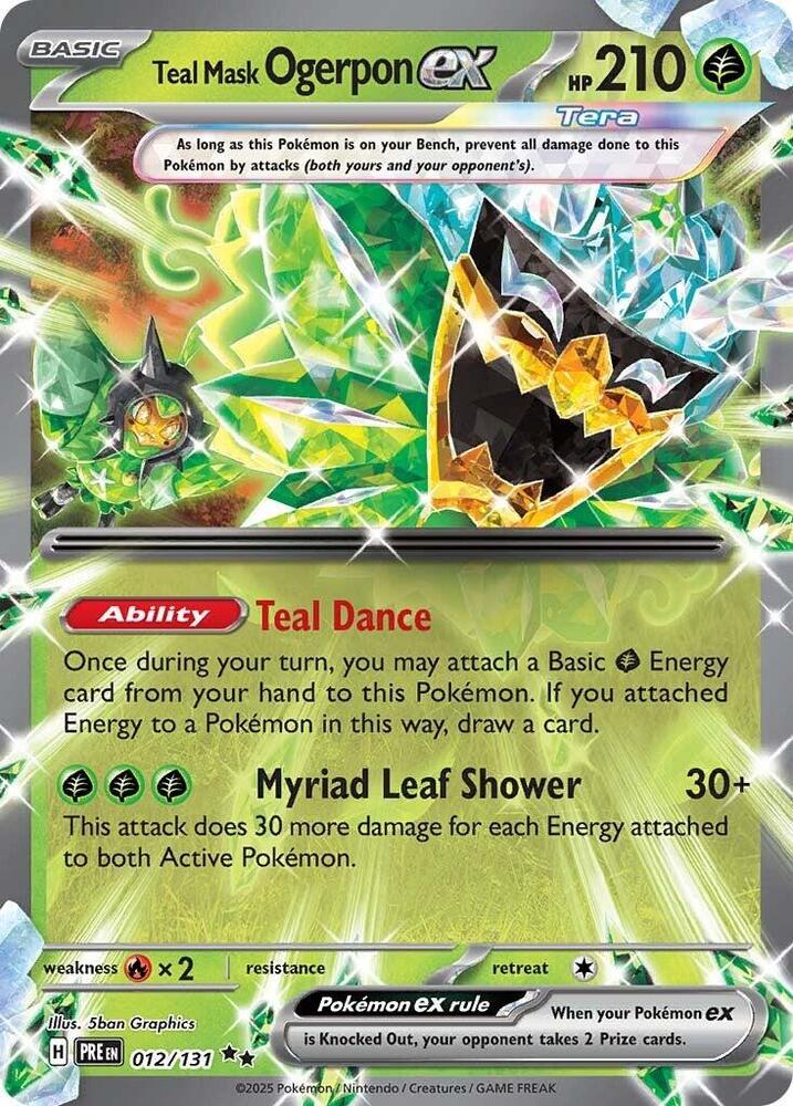 Pokemon | Teal Mask Ogerpon ex (012/131) [Scarlet & Violet: Prismatic Evolutions] | The Nerd Merchant