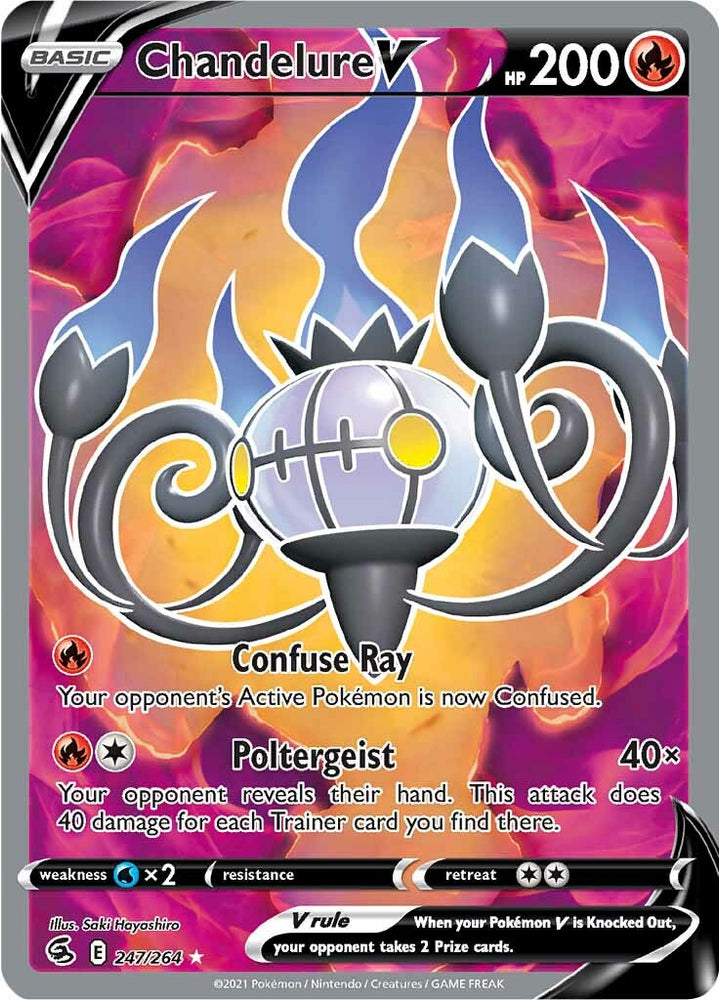 Pokemon | Chandelure V (247/264) [Sword & Shield: Fusion Strike] | The Nerd Merchant