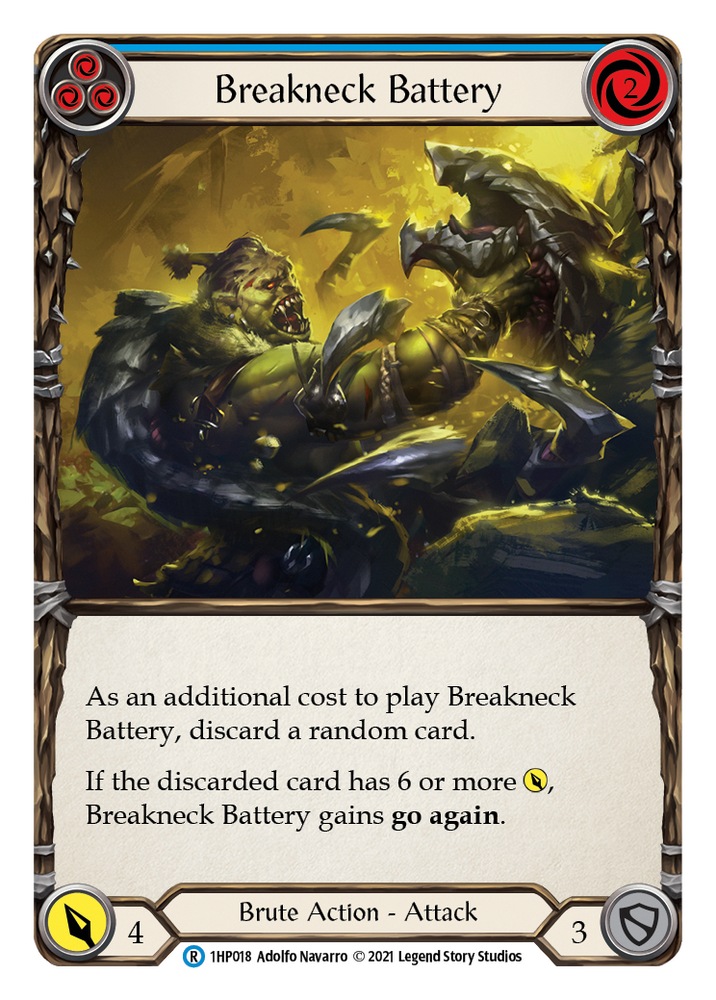 Flesh and Blood TCG | Breakneck Battery (Blue) [1HP018] (History Pack 1) | The Nerd Merchant