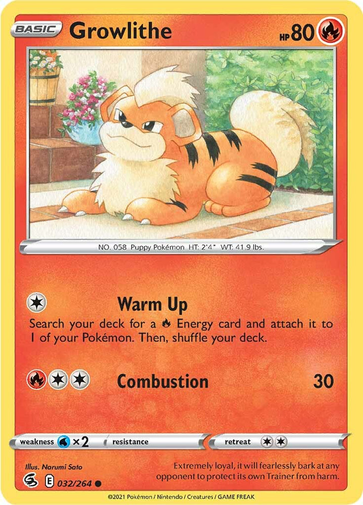 Pokemon | Growlithe (032/264) [Sword & Shield: Fusion Strike] | The Nerd Merchant