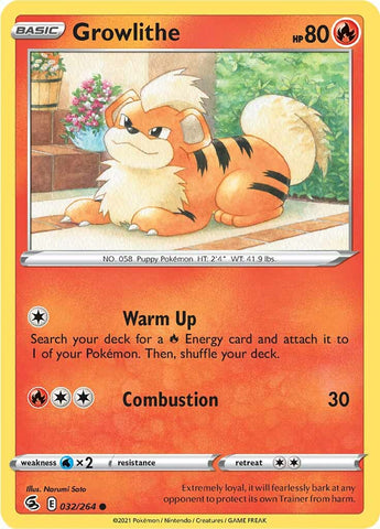 Pokemon | Growlithe (032/264) [Sword & Shield: Fusion Strike] | The Nerd Merchant