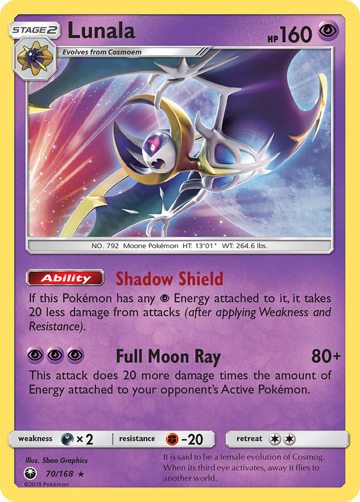 Pokemon | Lunala (70/168) [Sun & Moon: Celestial Storm] | The Nerd Merchant