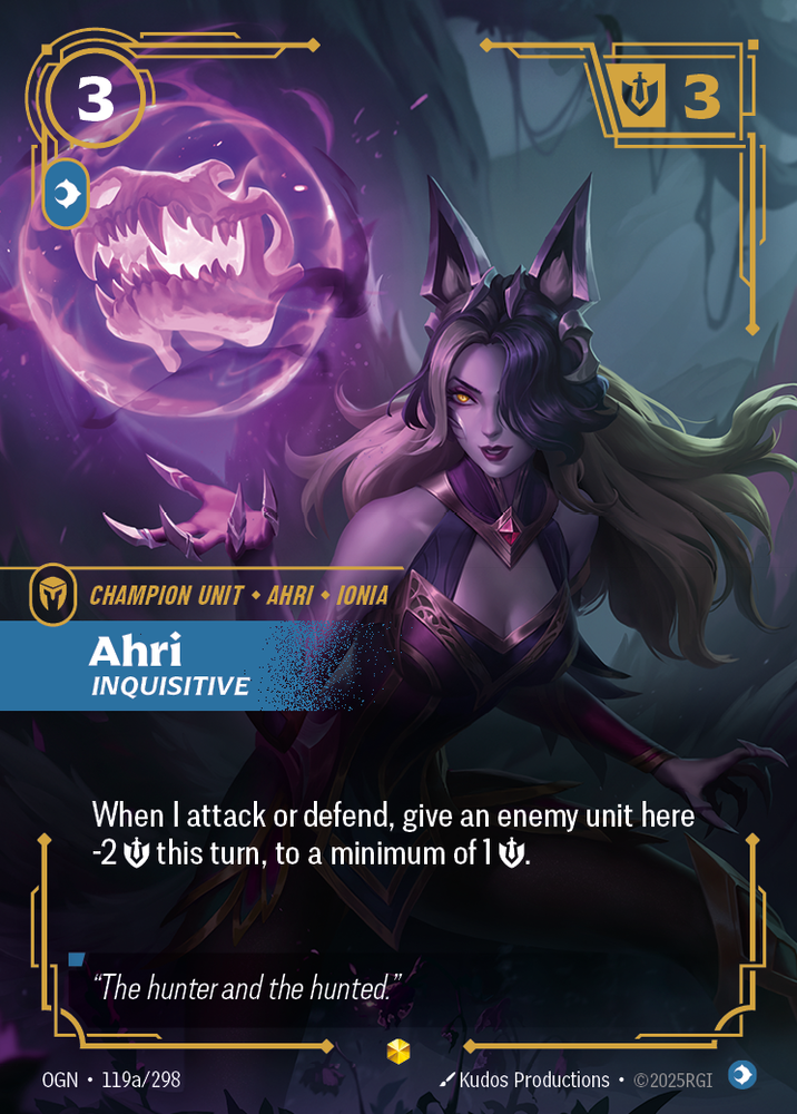 Ahri, Inquisitive (Alt Foil) - Origins #119