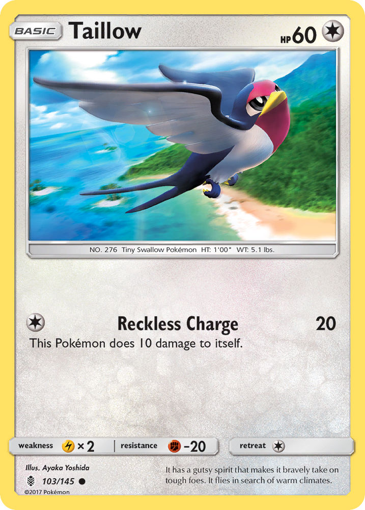 Pokemon | Taillow (103/145) [Sun & Moon: Guardians Rising] | The Nerd Merchant