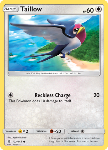 Pokemon | Taillow (103/145) [Sun & Moon: Guardians Rising] | The Nerd Merchant