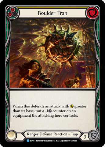 Flesh and Blood TCG | Boulder Trap (Yellow) [RIP011] (Outsiders Riptide Blitz Deck) | The Nerd Merchant