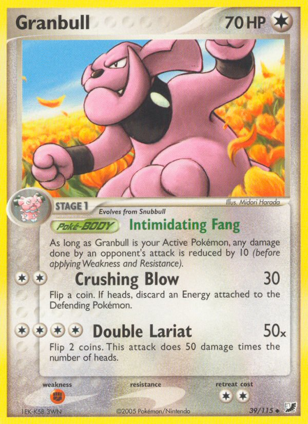 Pokemon | Granbull (39/115) [EX: Unseen Forces] | The Nerd Merchant