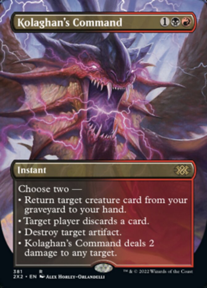Magic | Kolaghan's Command (Borderless Alternate Art) [Double Masters 2022] | The Nerd Merchant