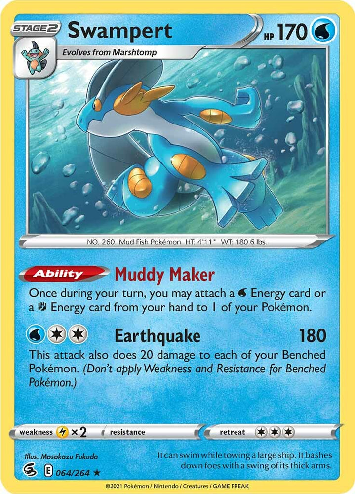 Pokemon | Swampert (064/264) [Sword & Shield: Fusion Strike] | The Nerd Merchant