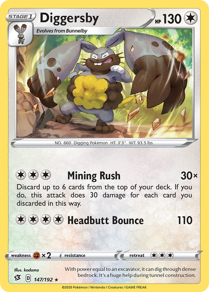 Pokemon | Diggersby (147/192) [Sword & Shield: Rebel Clash] | The Nerd Merchant