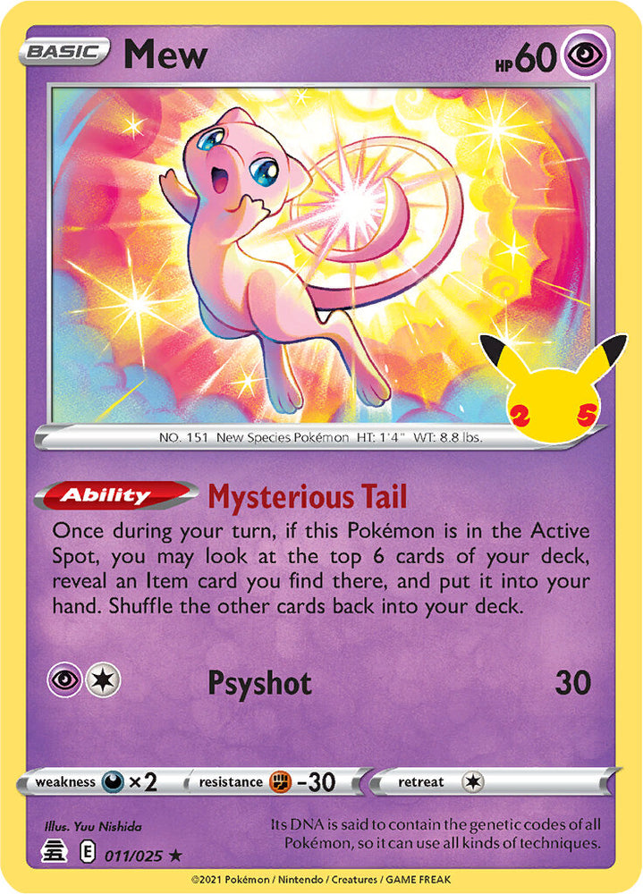 Pokemon | Mew (011/025) [Celebrations: 25th Anniversary] | The Nerd Merchant