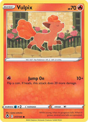 Pokemon | Vulpix (017/195) [Sword & Shield: Silver Tempest] | The Nerd Merchant