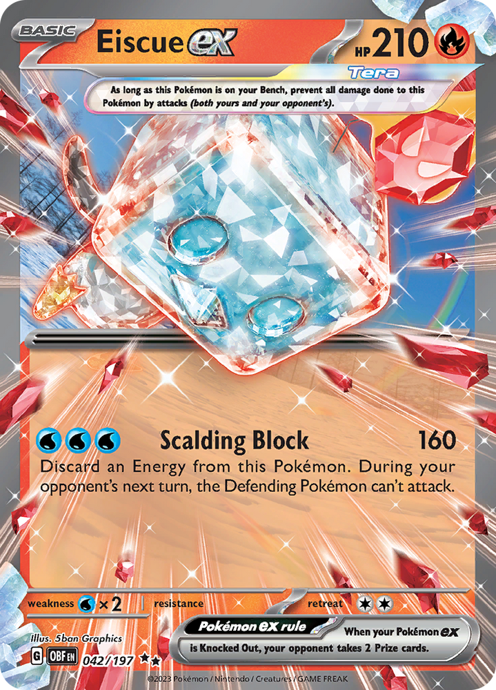 Pokemon | Eiscue ex (042/197) [Scarlet & Violet: Obsidian Flames] | The Nerd Merchant
