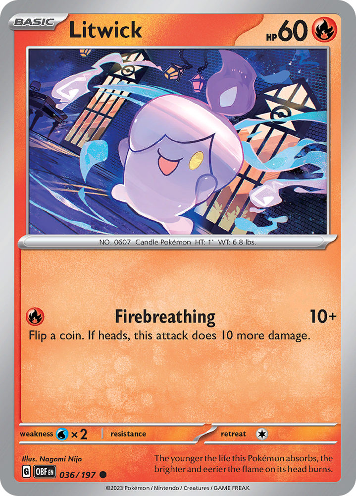 Pokemon | Litwick (036/197) [Scarlet & Violet: Obsidian Flames] | The Nerd Merchant