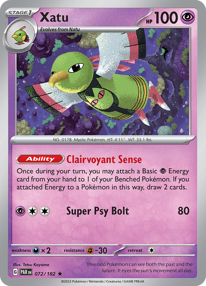 Pokemon | Xatu (072/182) [Scarlet & Violet: Paradox Rift] | The Nerd Merchant