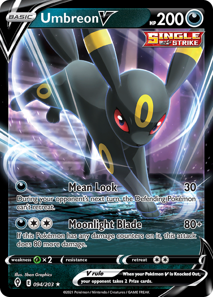 Pokemon | Umbreon V (094/203) (Intro Deck) [Sword & Shield: Evolving Skies] | The Nerd Merchant