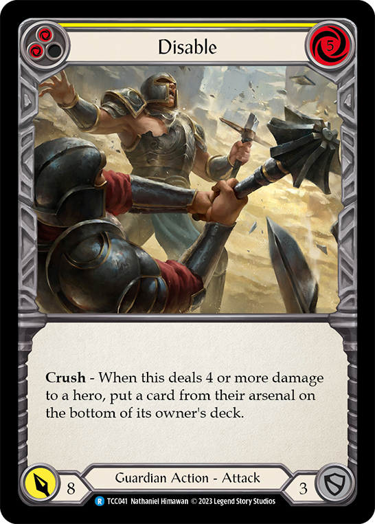 Flesh and Blood TCG | Disable (Yellow) [TCC041] (Round the Table: TCC x LSS) | The Nerd Merchant