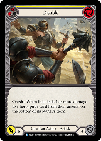 Flesh and Blood TCG | Disable (Yellow) [TCC041] (Round the Table: TCC x LSS) | The Nerd Merchant