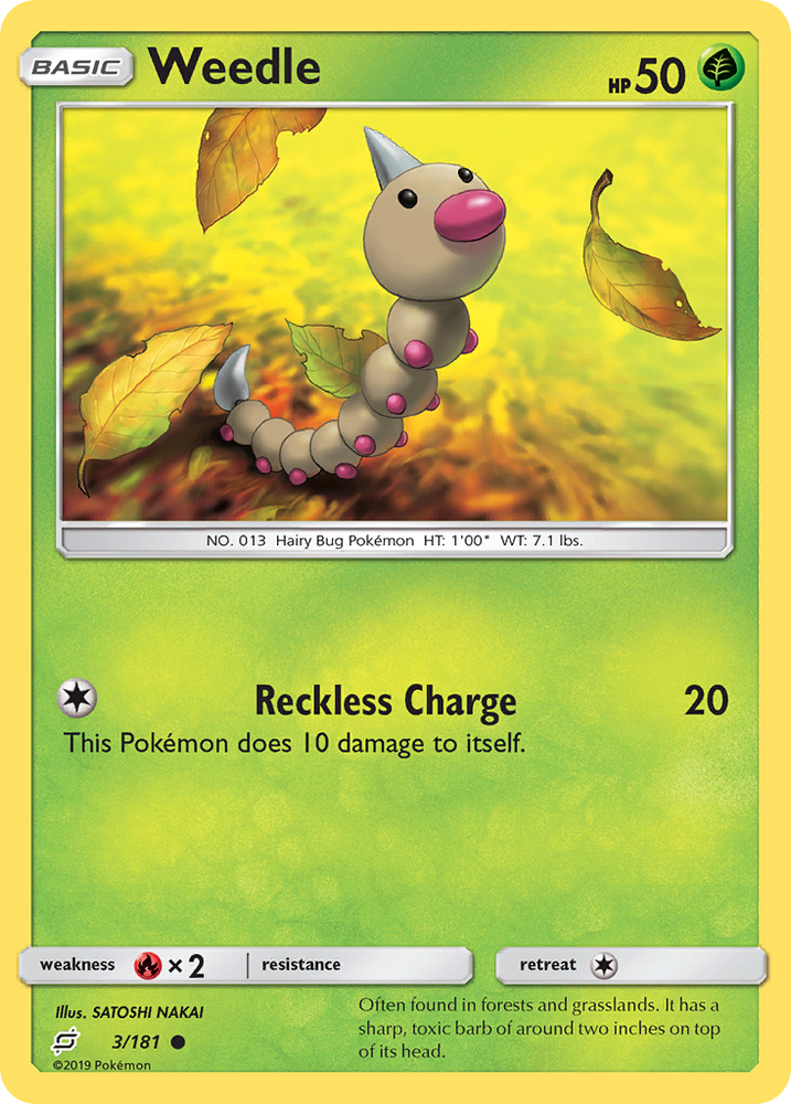 Pokemon | Weedle (3/181) [Sun & Moon: Team Up] | The Nerd Merchant