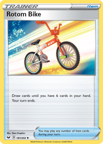 Pokemon | Rotom Bike (181/202) [Sword & Shield: Base Set] | The Nerd Merchant