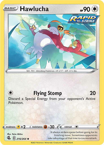 Pokemon | Hawlucha (216/264) [Sword & Shield: Fusion Strike] | The Nerd Merchant