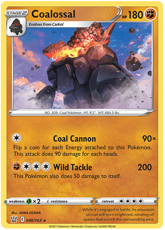 Pokemon | Coalossal (080/163) [Sword & Shield: Battle Styles] | The Nerd Merchant