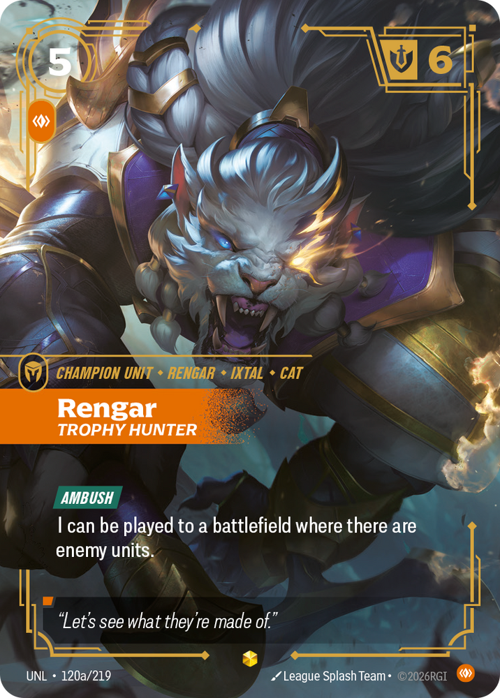 Rengar - Trophy Hunter (Alternate Art) (Foil) - Unleashed (120a/219)