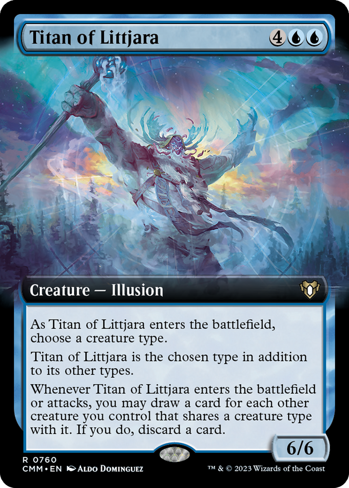 Magic | Titan of Littjara (Extended Art) [Commander Masters] | The Nerd Merchant