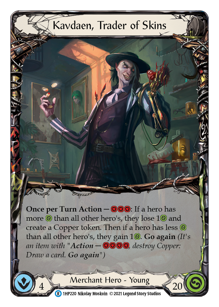 Flesh and Blood TCG | Kavdaen, Trader of Skins [1HP220] (History Pack 1) | The Nerd Merchant