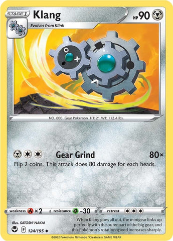 Pokemon | Klang (124/195) [Sword & Shield: Silver Tempest] | The Nerd Merchant