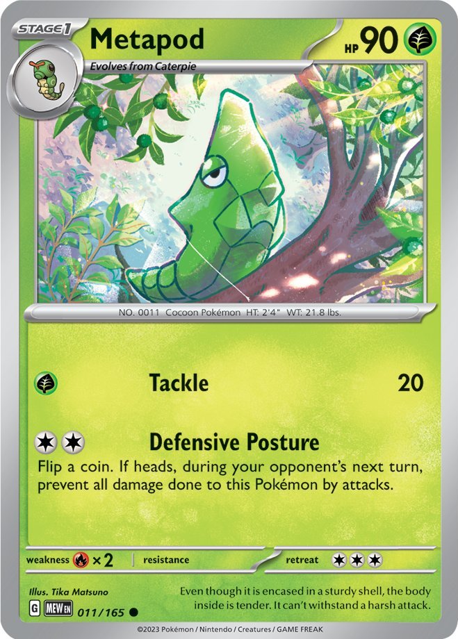 Pokemon | Metapod (011/165) [Scarlet & Violet 151] | The Nerd Merchant