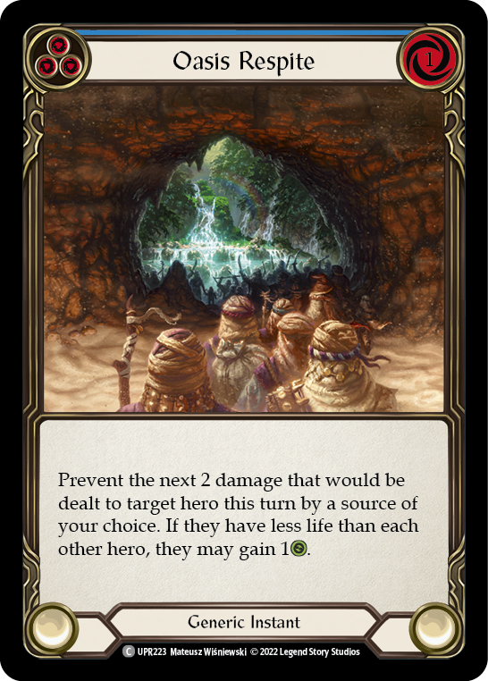 Flesh and Blood TCG | Oasis Respite (Blue) [UPR223] (Uprising) | The Nerd Merchant