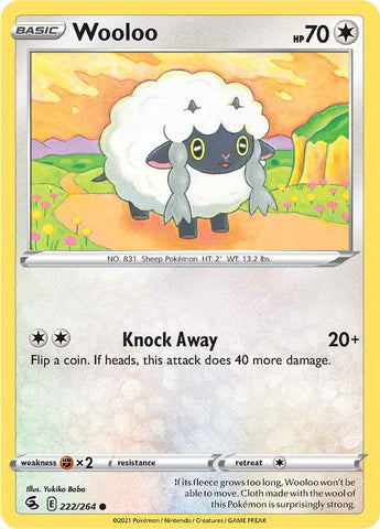 Pokemon | Wooloo (222/264) [Sword & Shield: Fusion Strike] | The Nerd Merchant
