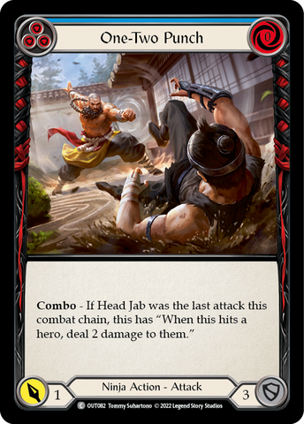 Flesh and Blood TCG | One-Two Punch (Blue) [OUT082] (Outsiders) | The Nerd Merchant