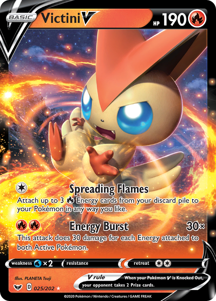 Pokemon | Victini V (025/202) [Sword & Shield: Base Set] | The Nerd Merchant