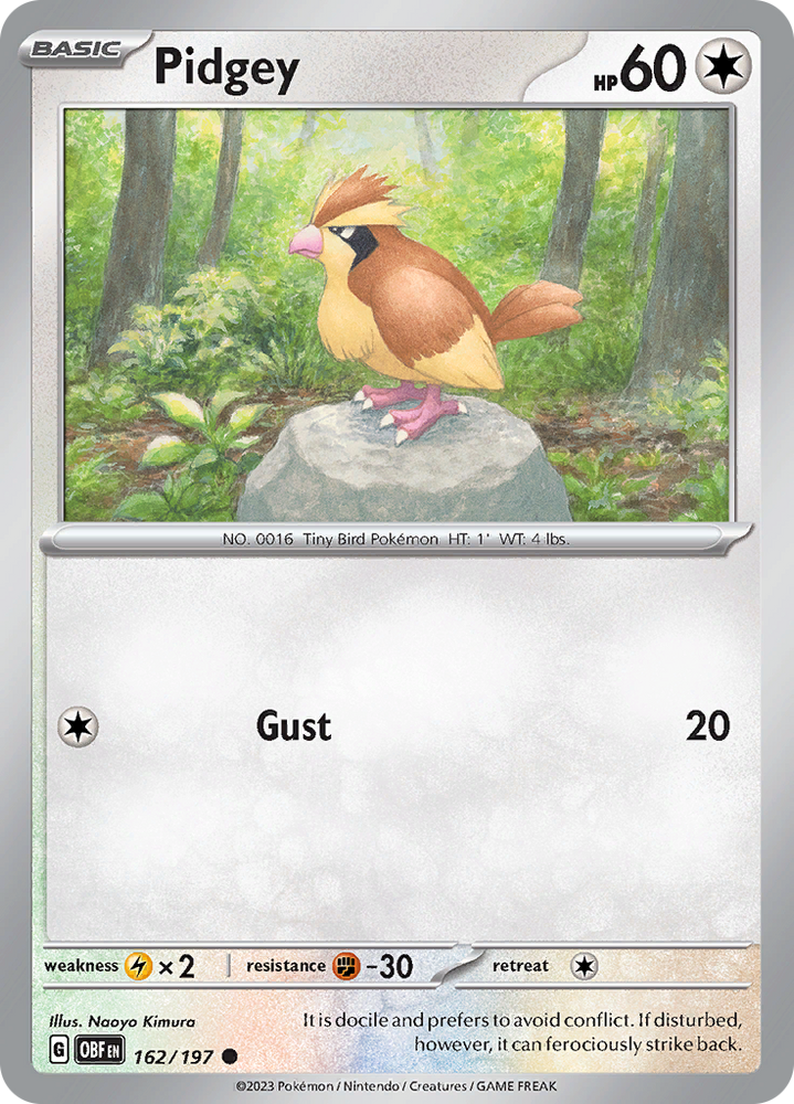 Pokemon | Pidgey (162/197) [Scarlet & Violet: Obsidian Flames] | The Nerd Merchant