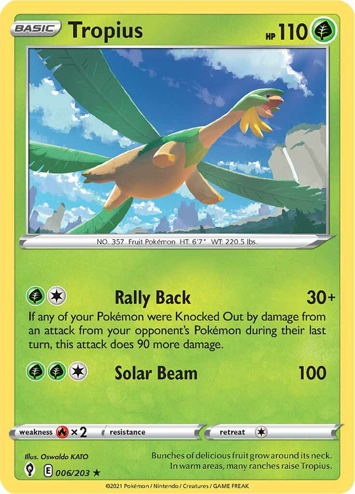 Pokemon | Tropius (006/203) [Sword & Shield: Evolving Skies] | The Nerd Merchant