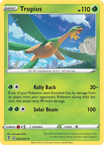 Pokemon | Tropius (006/203) [Sword & Shield: Evolving Skies] | The Nerd Merchant