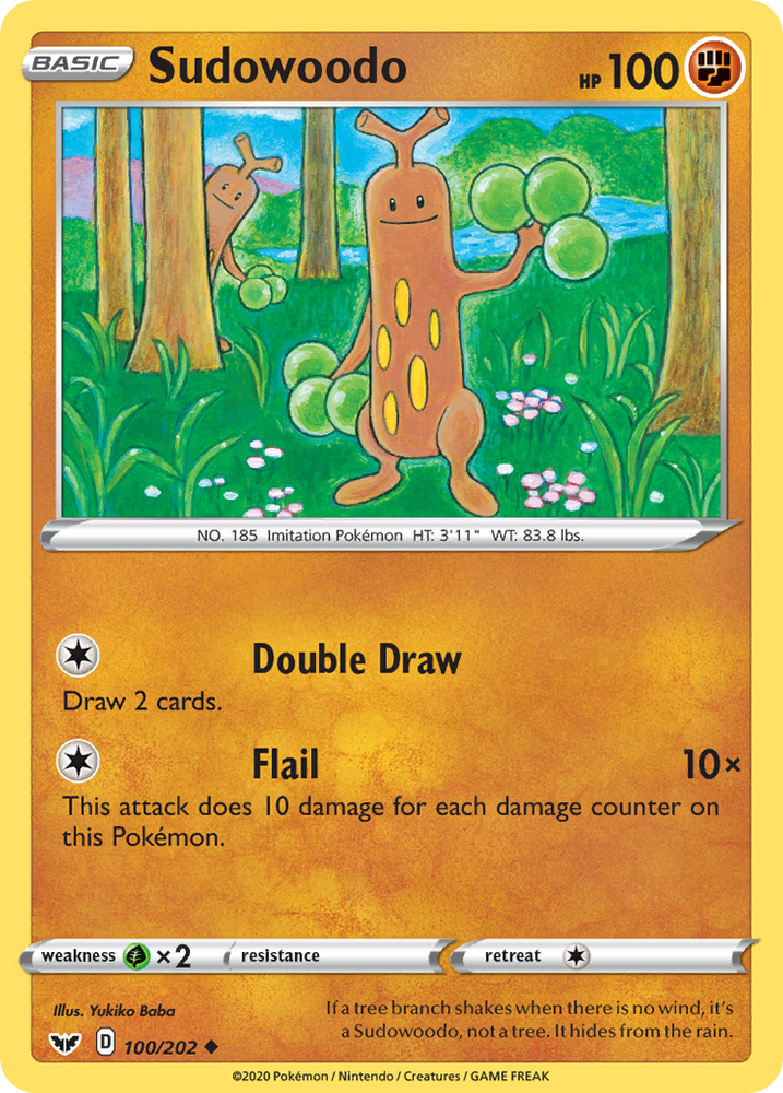 Pokemon | Sudowoodo (100/202) [Sword & Shield: Base Set] | The Nerd Merchant