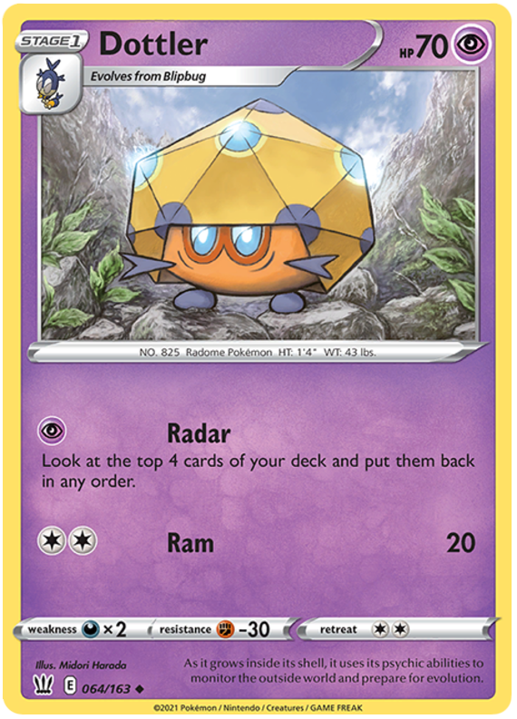 Pokemon | Dottler (064/163) [Sword & Shield: Battle Styles] | The Nerd Merchant